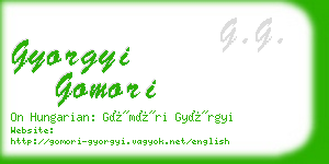 gyorgyi gomori business card